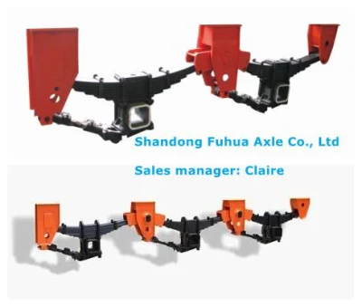 Günstiger Preis 2 Tandemachsen 3 Tridemachsen Amerikanischer Fuwa-Anhänger mit mechanischer Federung